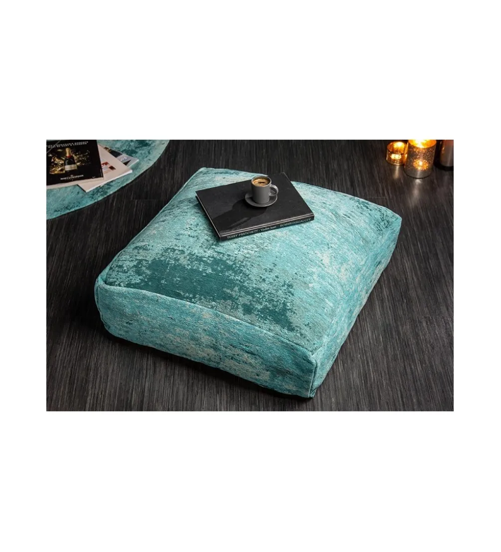 Pufa na podłogę ABSTRACT 70 Cm turkusowa