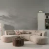 Pufa OLVEN 60 cm puchata brązowa