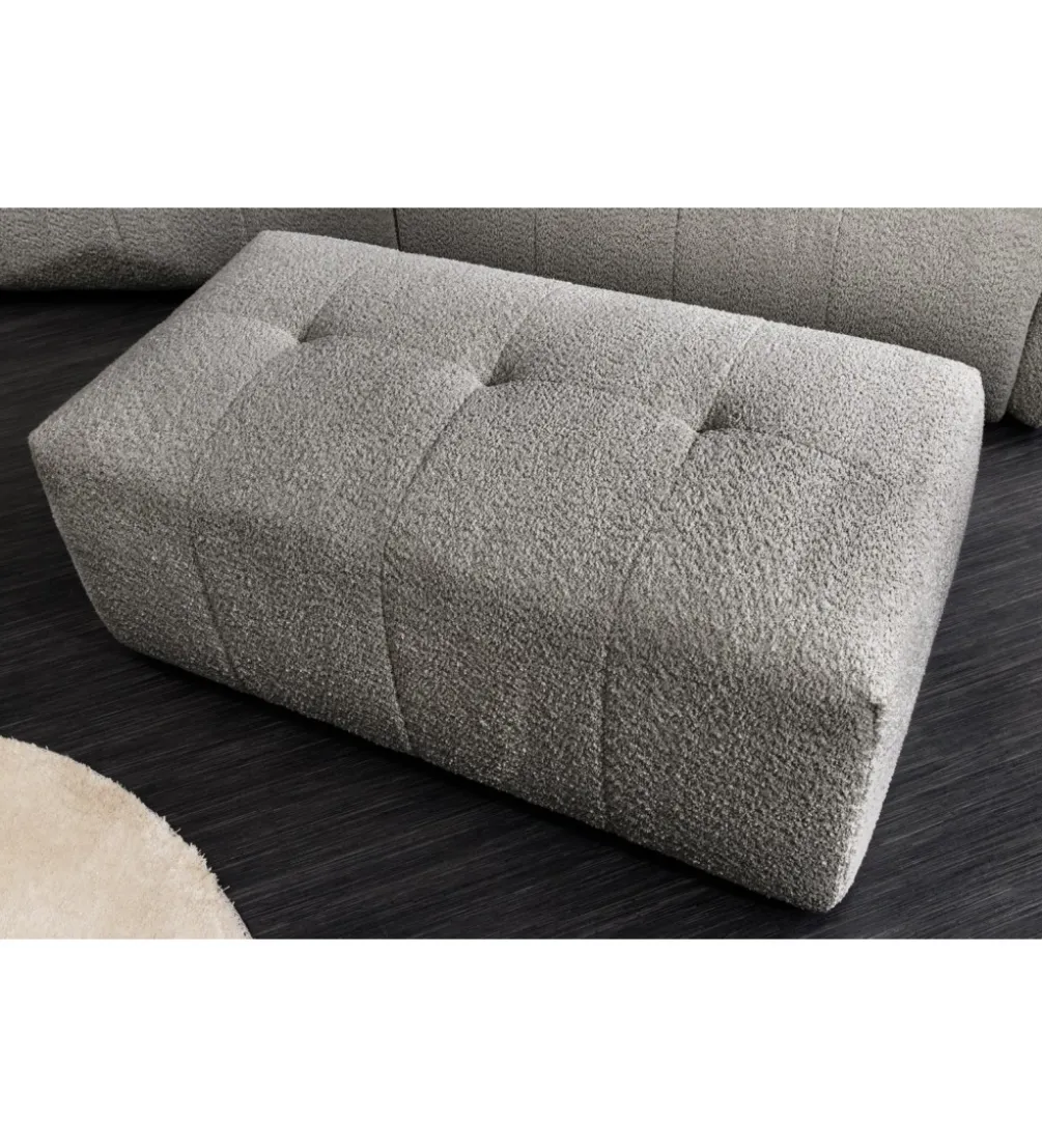 Pufa ROYAL 120 cm bouclé szara