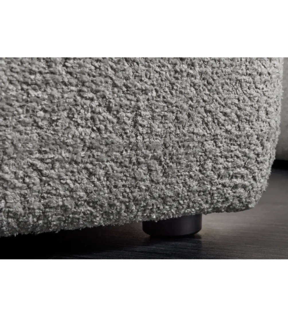 Pufa ROYAL 120 cm bouclé szara