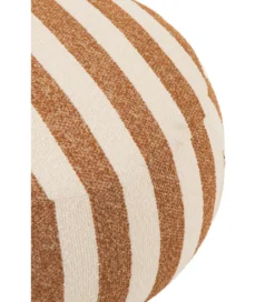 Pufa STRIPED 61 cm białokarmelowy