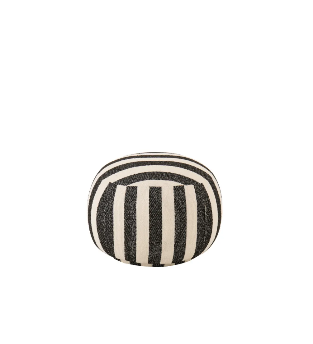 Pufa STRIPED 45 cm czaro biała