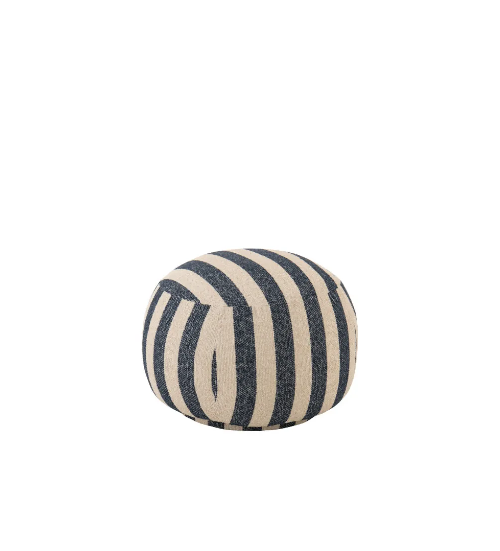 Pufa STRIPED 45 cm niebiesko biała