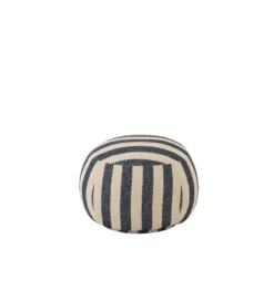 Pufa STRIPED 45 cm niebiesko biała