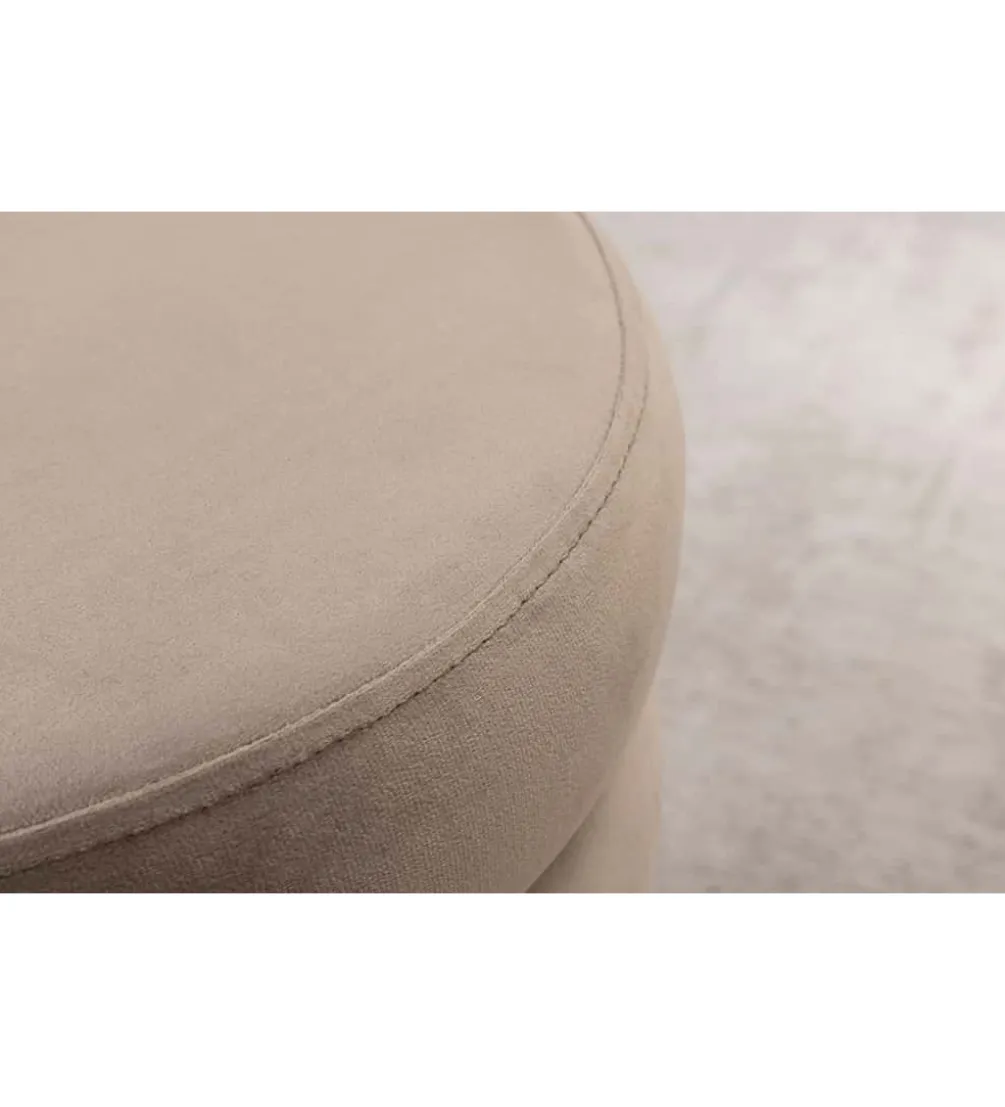 Pufa VOGUE 40 cm z schowkiem welwet champagne greige