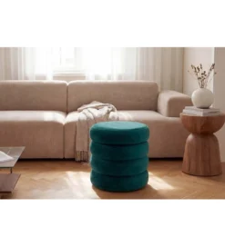 Pufa VOGUE 40 cm z schowkiem welwet zielony