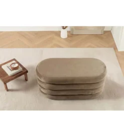 Pufa VOGUE 85 cm z schowkiem welwet champagne