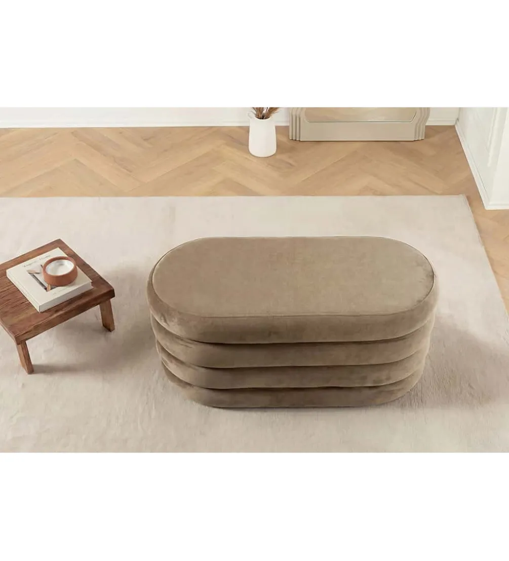 Pufa VOGUE 85 cm z schowkiem welwet champagne