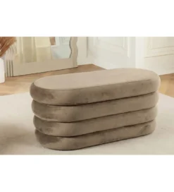 Pufa VOGUE 85 cm z schowkiem welwet champagne