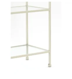 Regał AINO 214 cm szklany kremowy