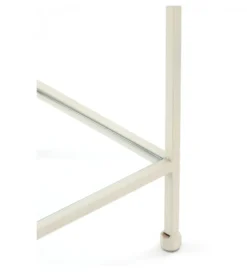 Regał AINO 214 cm szklany kremowy