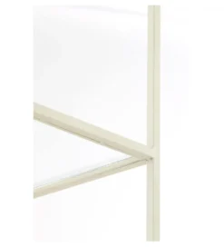 Regał AINO 214 cm szklany kremowy