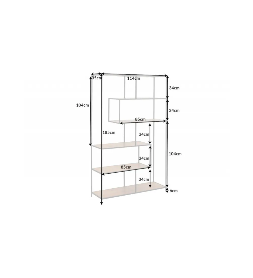 Regał ALPERA 114 cm w optyce dębu