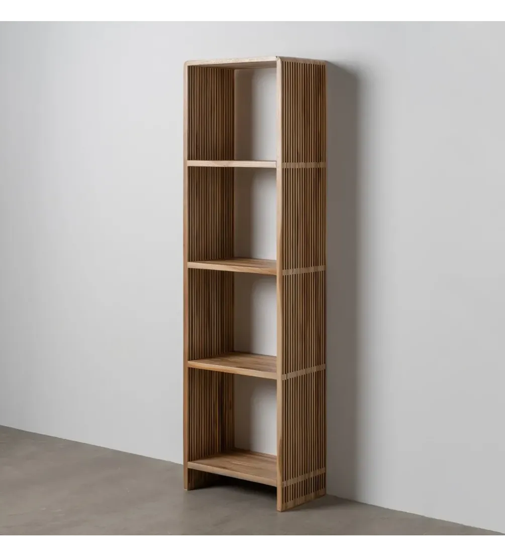Regał BELLAMONTE 190 cm drewno teak naturalny