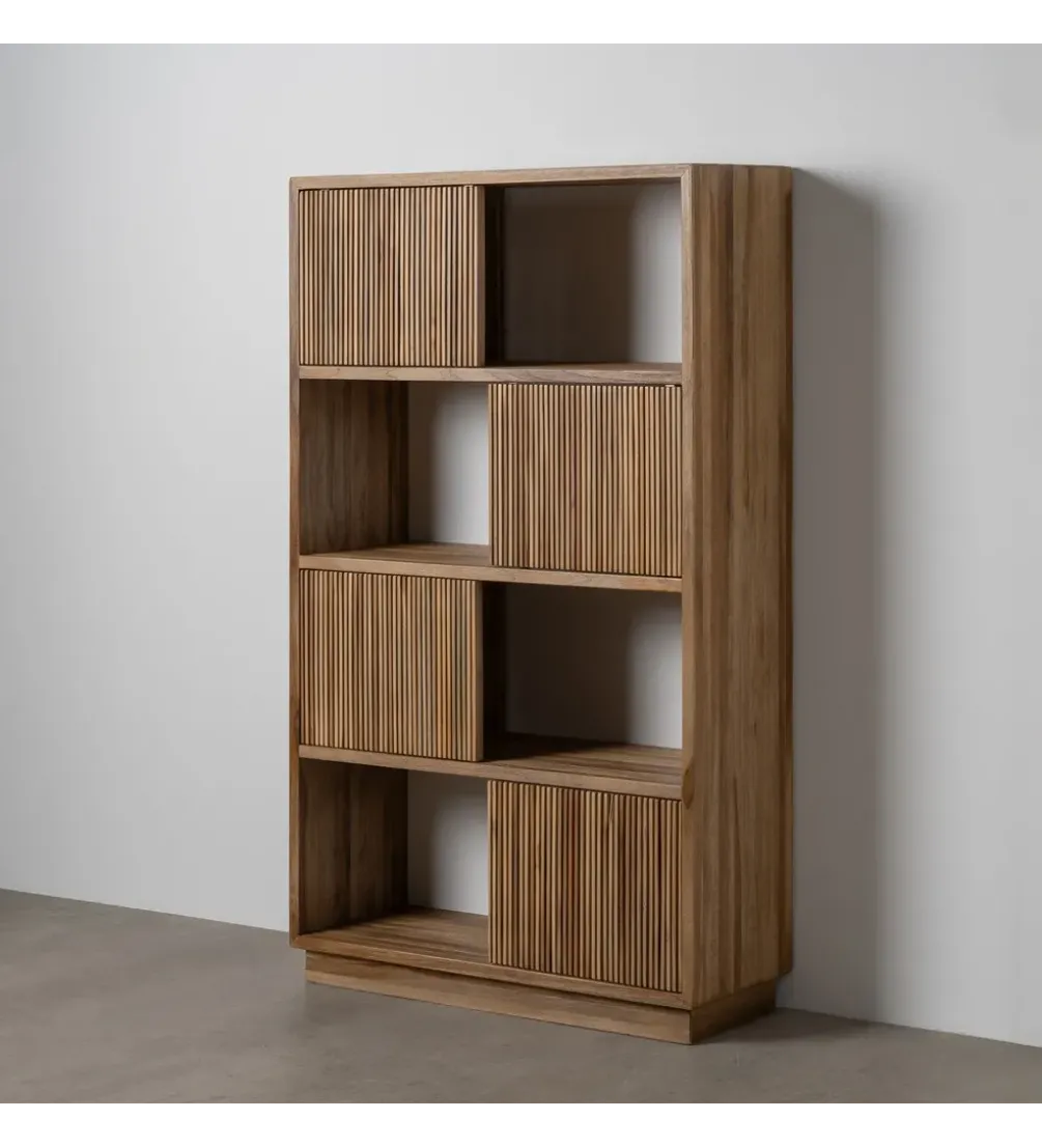 Regał BELLAMONTE 168 cm drewno teak naturalny