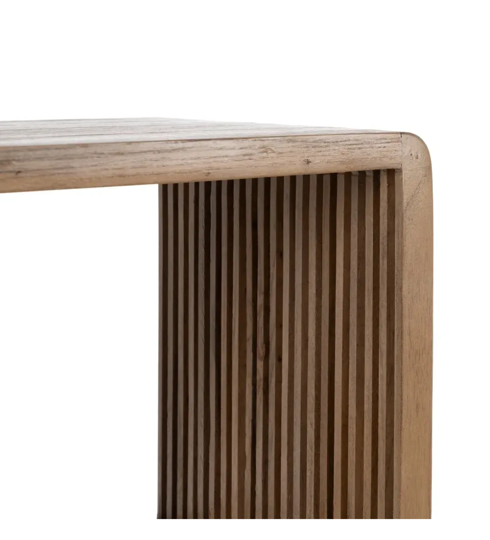 Regał BELLAMONTE 116 cm naturalny drewno teak
