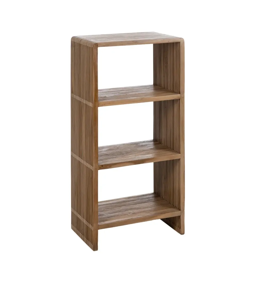 Regał BELLAMONTE 116 cm naturalny drewno teak