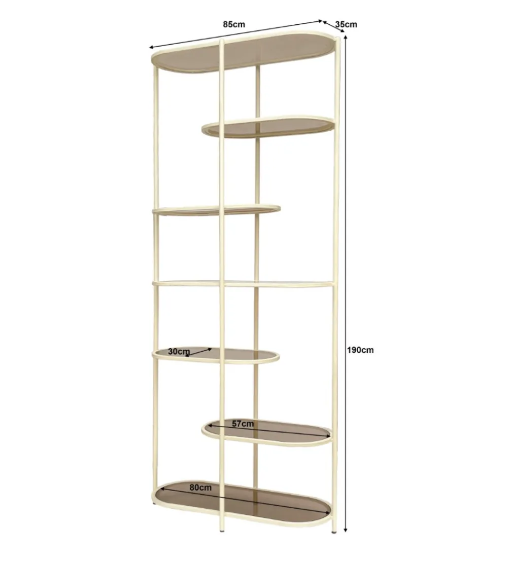 Regał BRIX JILL 190 cm biały