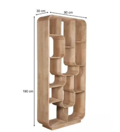 Regał BRIX LOGAN 190 cm drewno mango naturalny