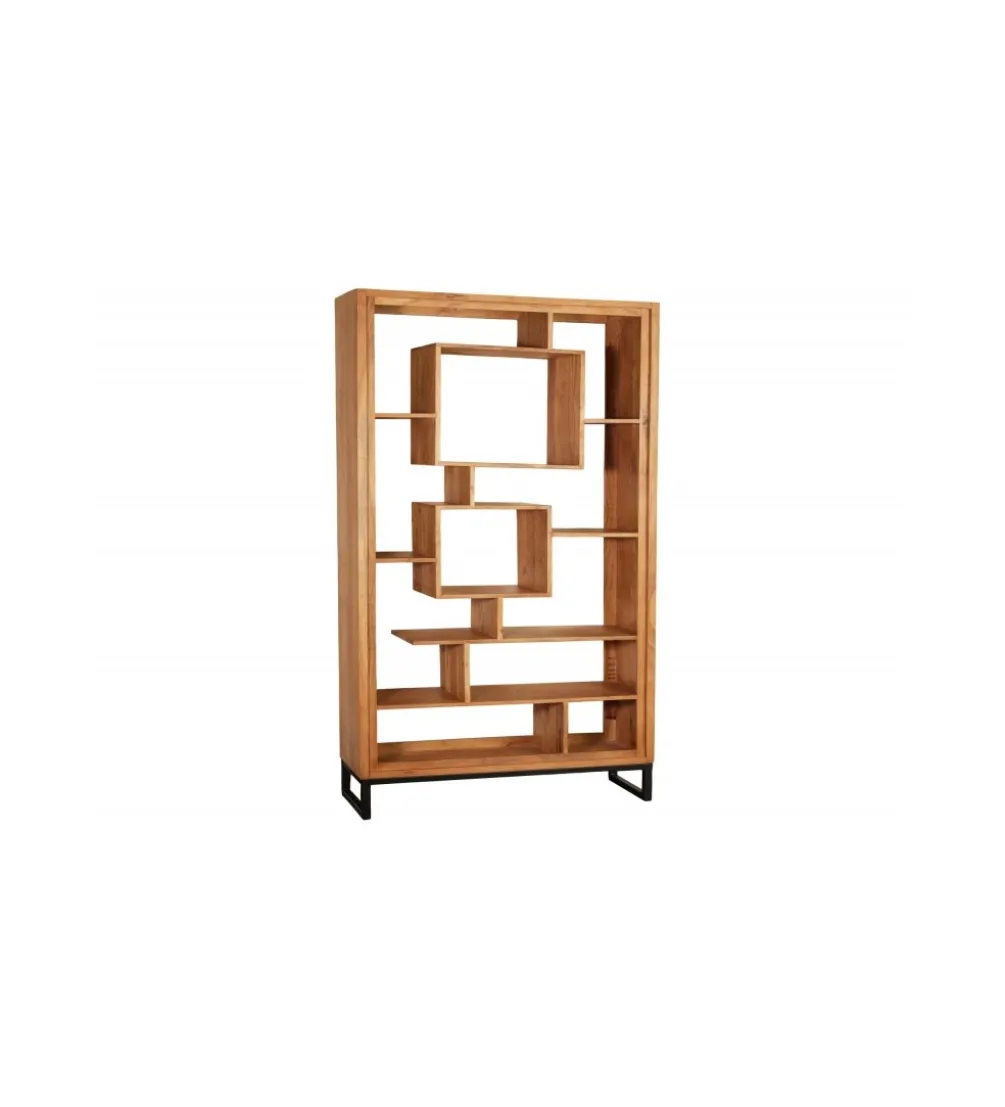 Regał Cube 88 cm drewno akacja honey