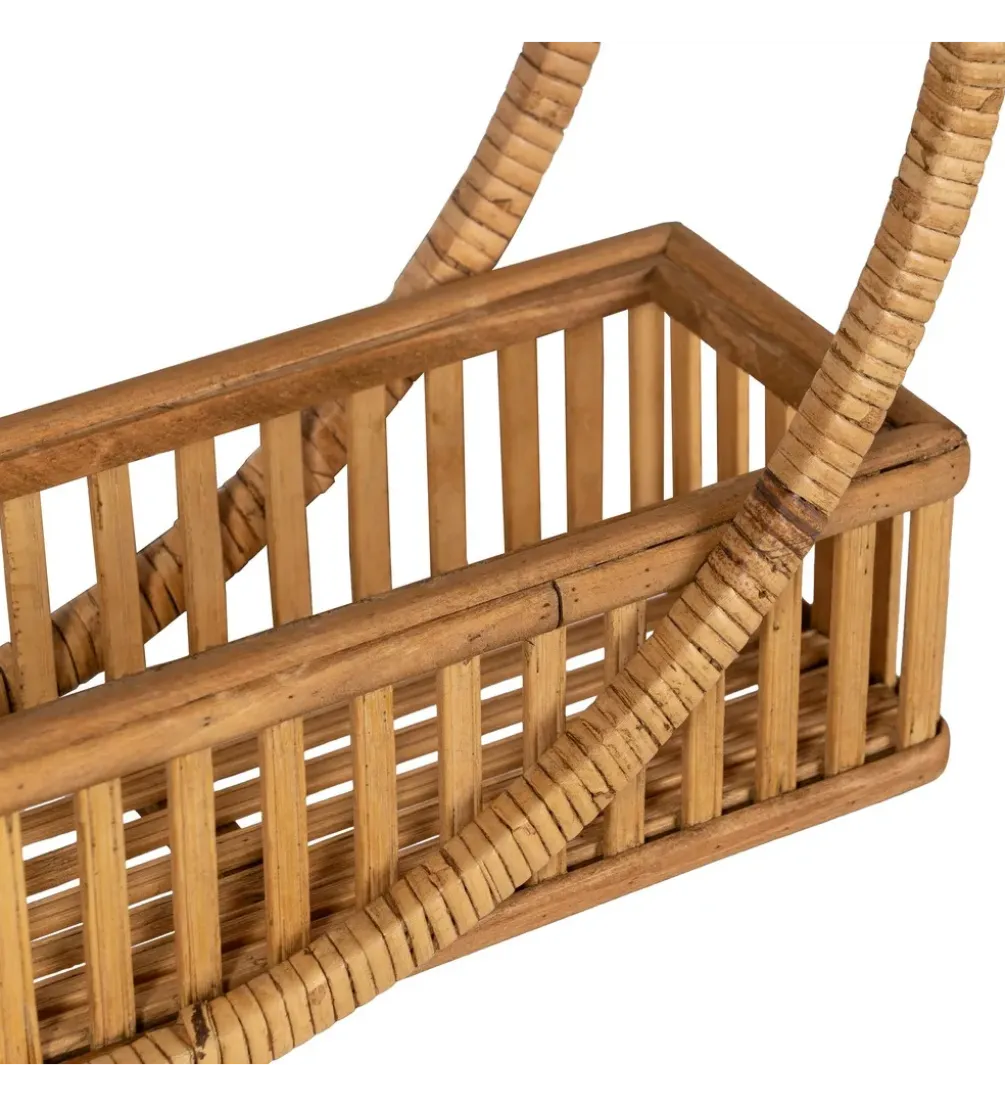 Regał DEPEKO 45 cm ratan naturalny