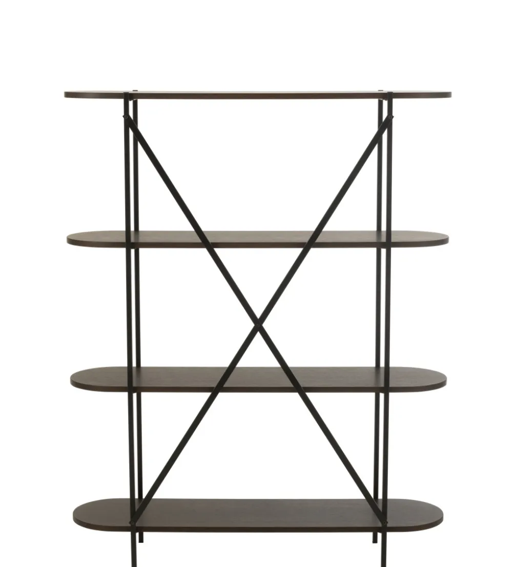 Regał DOMERESU 120 cm ciemny brązowy