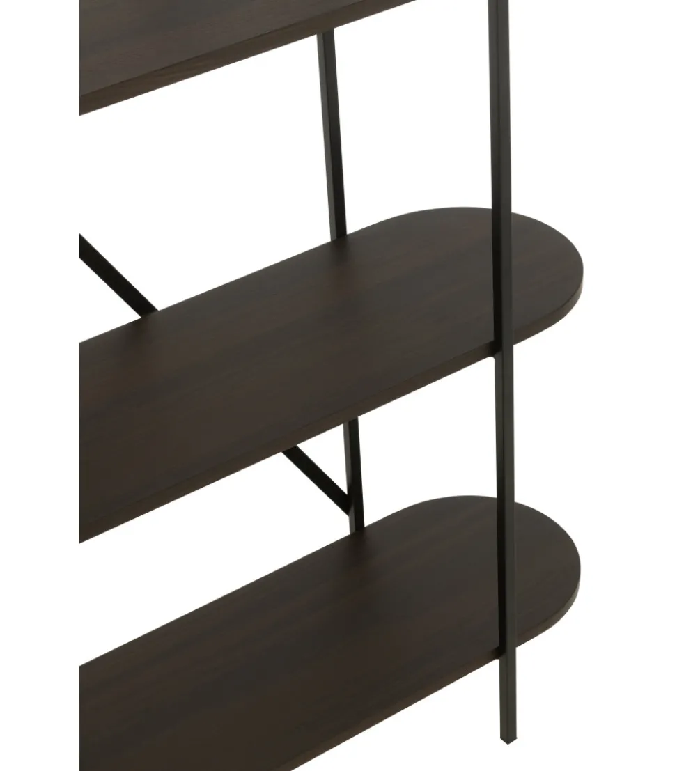 Regał DOMERESU 120 cm ciemny brązowy