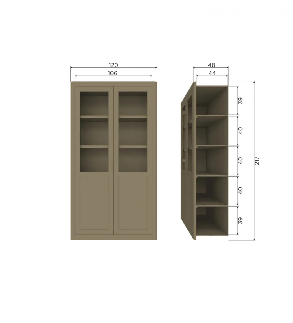 Regał GUNNAR 217 cm drewno sosny czarny mat