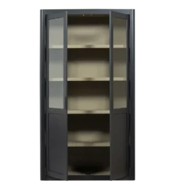 Regał GUNNAR 217 cm drewno sosny czarny mat