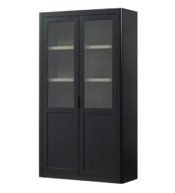 Regał GUNNAR 217 cm drewno sosny czarny mat