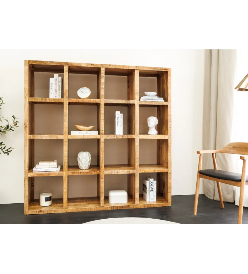 Regał IRON CRAFT 160 x 156 cm drewno mango naturalny