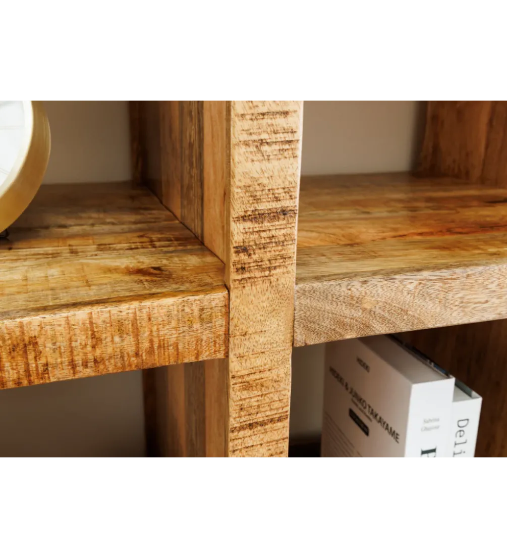 Regał IRON CRAFT 160 x 156 cm drewno mango naturalny