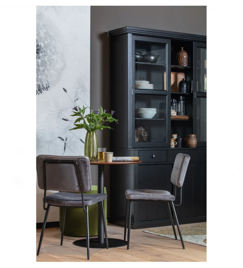 Regał LAGOS 214 cm drewno sosny czarny