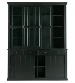 Regał LAGOS 214 cm drewno sosny czarny