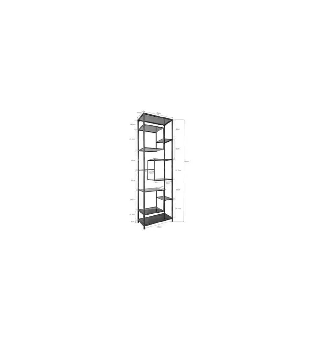 Regał LOFT 60 x 195 cm złoty