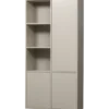 Regał MEGGY 108 cm drewno sosny szary prawostronny