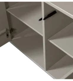 Regał MEGGY 108 cm drewno sosny szary prawostronny