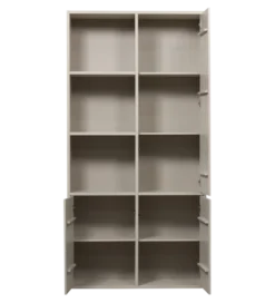 Regał MEGGY 108 cm drewno sosny szary prawostronny