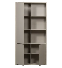 Regał MEGGY 108 cm drewno sosny szary lewostronny