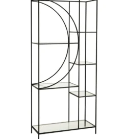 Regał metalowy Circle 180 cm czarny