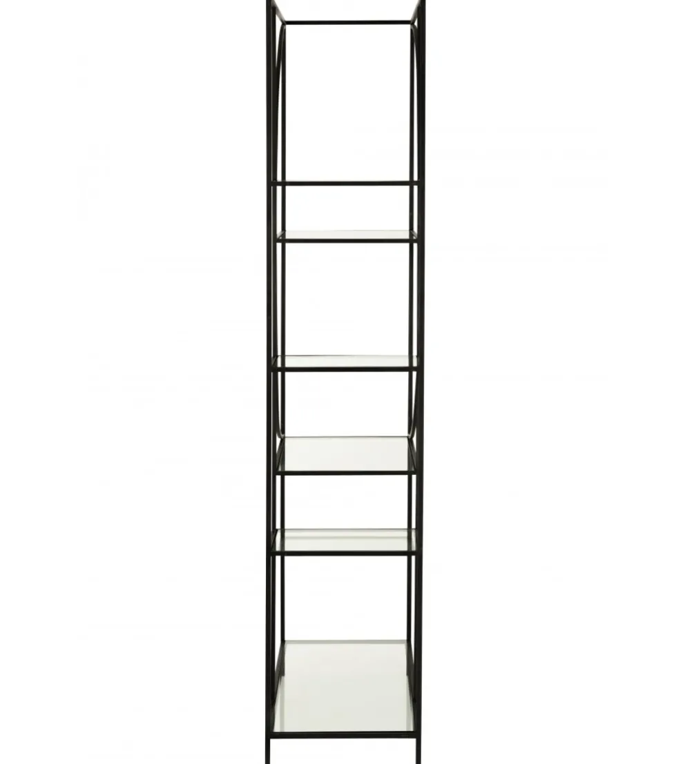 Regał metalowy Circle 180 cm czarny