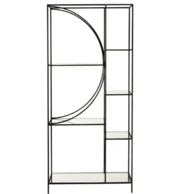 Regał metalowy Circle 180 cm czarny