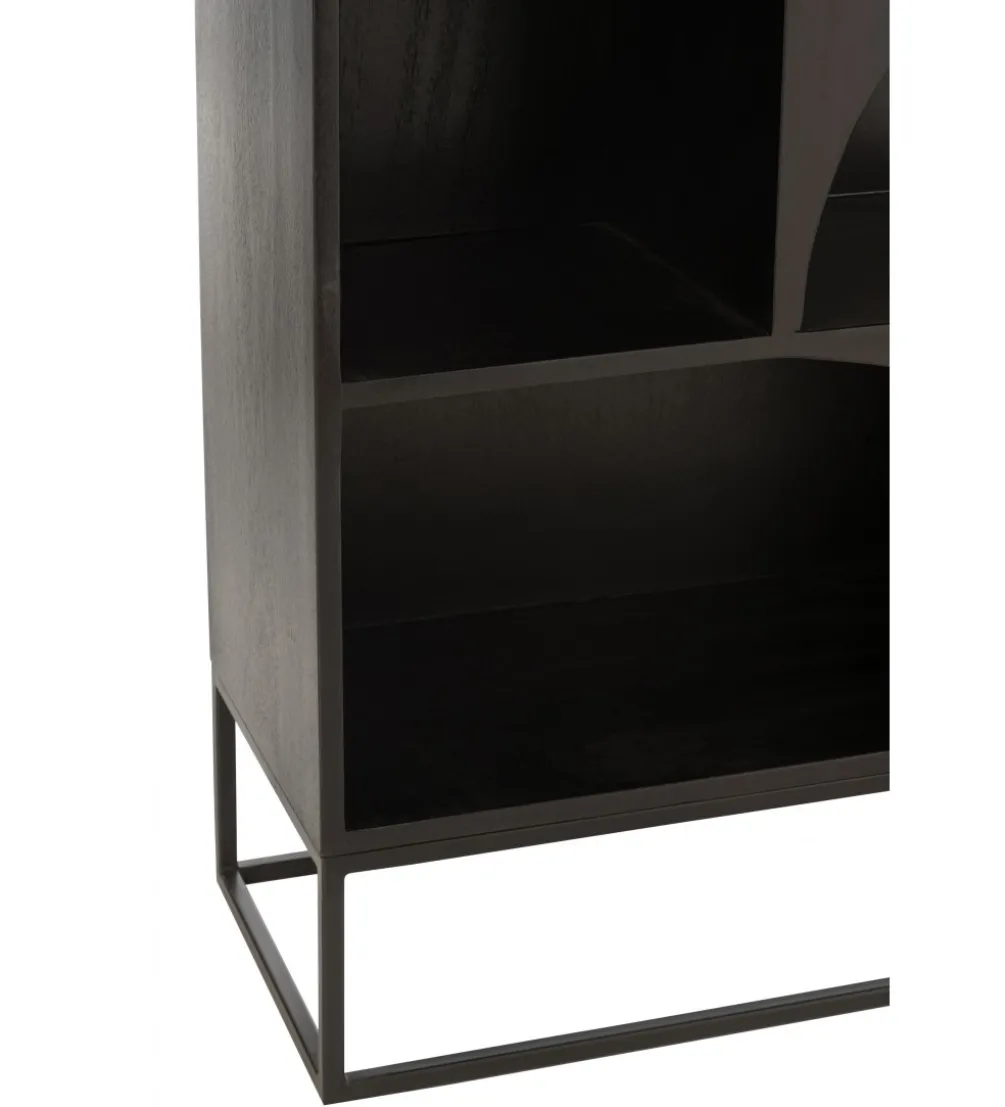 Regał MODE 168 cm drewno mango czarny