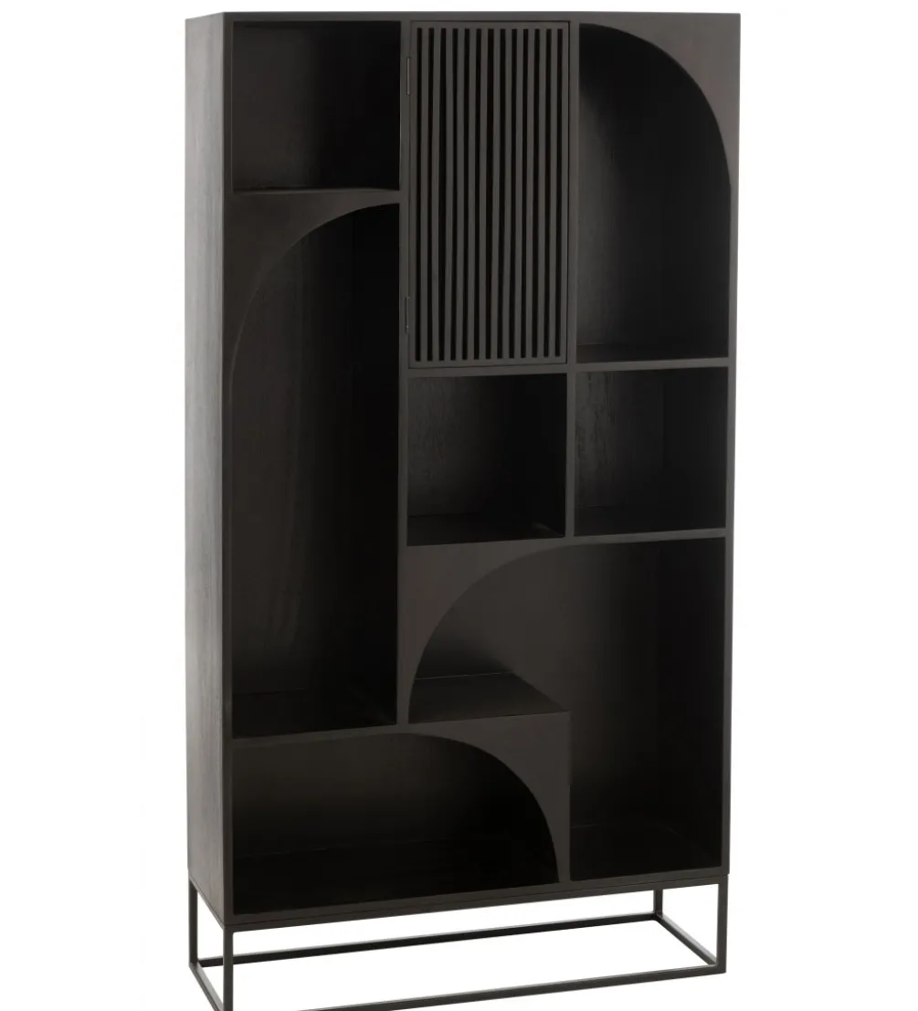 Regał MODE 168 cm drewno mango czarny
