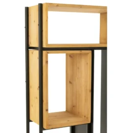 Regał TINA 65 cm x 185 cm drewno jodła czarny