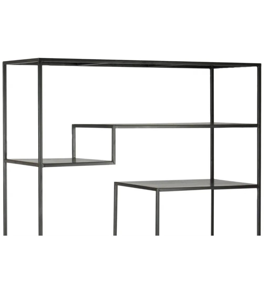 Regał WOLFRAM 185 cm metalowy czarny