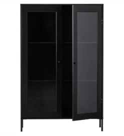 Regał XAM 155 cm drewno sosny czarny