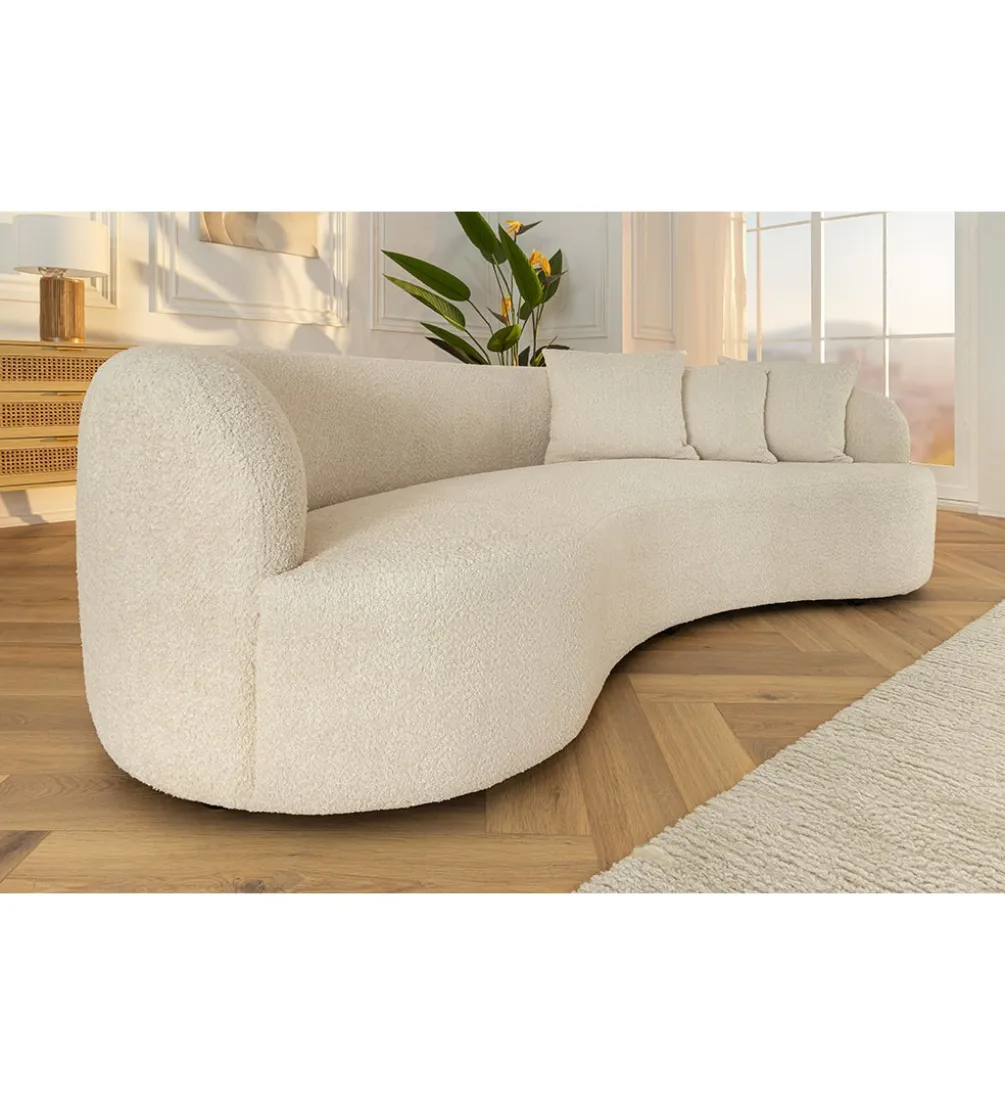 Sofa ATELIER 230 cm 3-osobowa bouclé beżowa