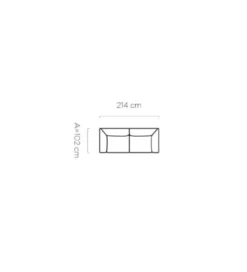 Sofa BAHAMA Candelo A 214 cm o głębokości siedziska 70 cm