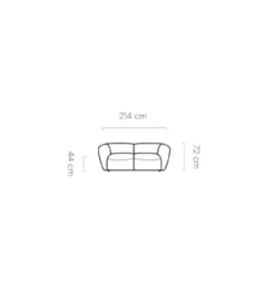 Sofa BAHAMA Candelo B 214 cm o głębokości siedziska 80 cm